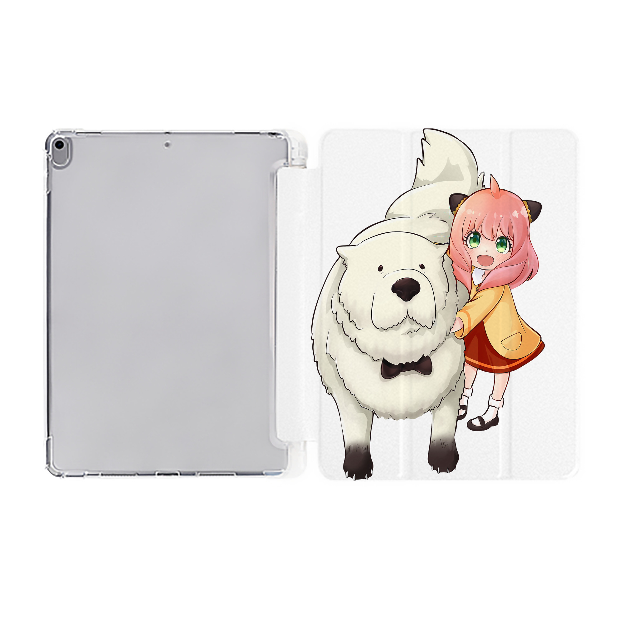 （画像用） SPY×FAMILY间谍家家酒 IPad ケース ペン収納付き 三つ折りスタンド PUレザー×シリコン 対応機種9.5/10.5/10.9インチ